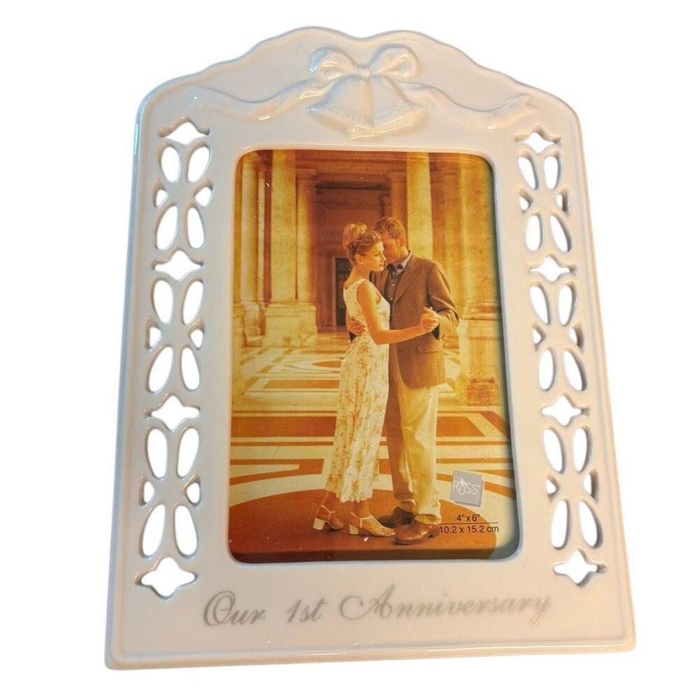 Russ White Lace And Promises Porcelain 1st Anniversary Frame *New*